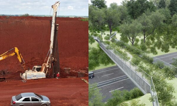 En el Alto Paraná, construyen el primer trébol vial y paso de fauna elevado del país - La Clave