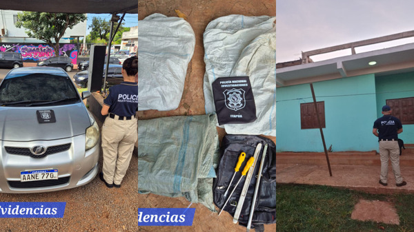 Allanan varias propiedades e incautan vehículos y otros objetos tras hurto en local comercial