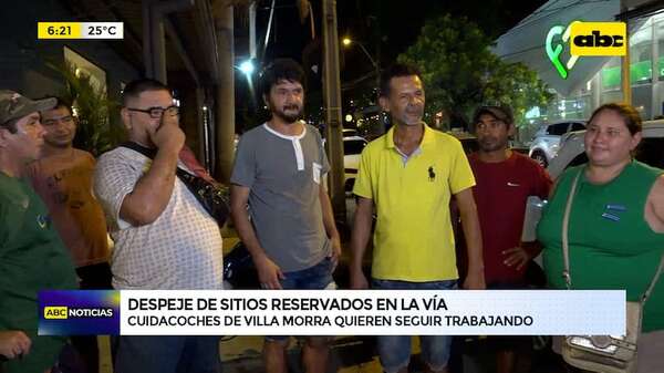 Operativo “anticuidacoches”: despeje de sitios reservados en la vía pública   - ABC Noticias - ABC Color