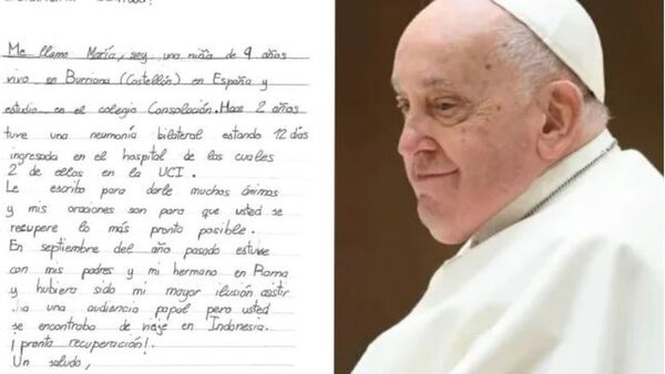 Niña le escribió una tierna carta al papa Francisco y le mandó el retrato que le hizo