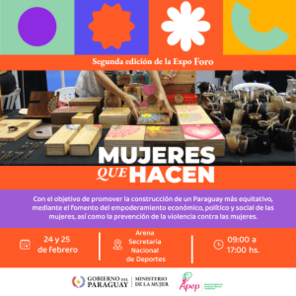 Segunda edición de la Expo Foro “Mujeres que hacen” se realizará el 24 y 25 de febrero