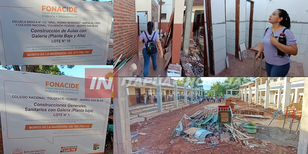 PROTESTA EN EL COLEGIO HIGINIO MORÍNIGO POR OBRAS INCONCLUSAS