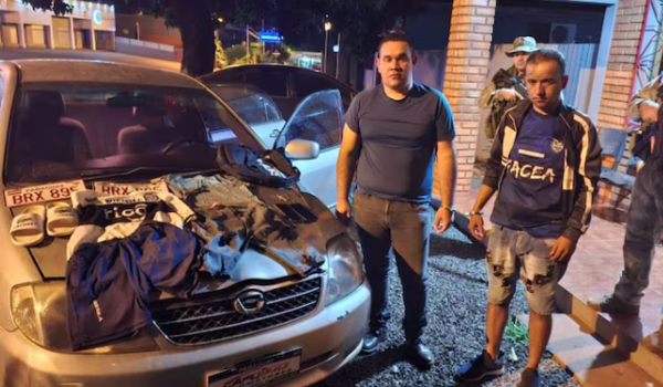 Capturan a dos hombres con vehículo robado tras persecución en Alto Paraná