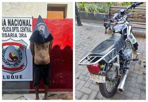 Detienen a un hombre en Luque por presunto robo de motocicleta - Policiales - ABC Color