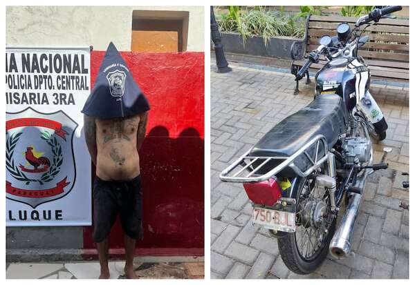 Detienen a un hombre en Luque por presunto robo de motocicleta - Policiales - ABC Color