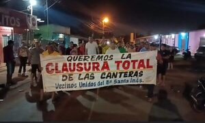 Vecinos de Santa Inés exigen cierre de canteras en Presidente Franco