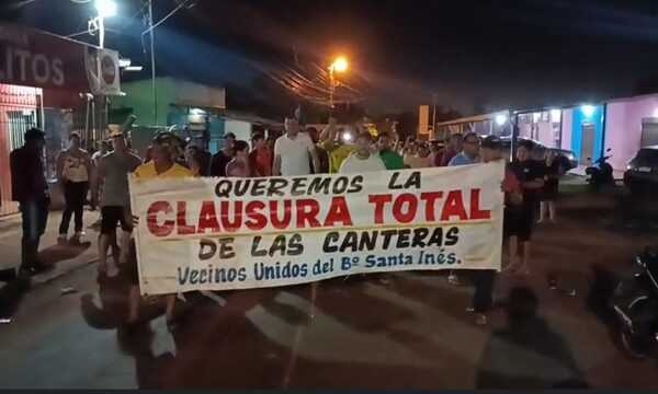 Vecinos de Santa Inés exigen cierre de canteras en Presidente Franco