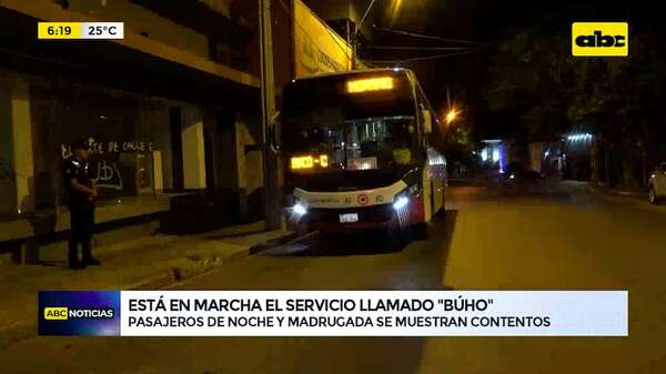 Video: Ya está en marcha servicio llamado Búho - ABC Noticias - ABC Color
