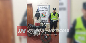 APREHENDEN A HOMBRE POR ROBO Y RECUPERAN MOTOCICLETA UTILIZADA EN EL HECHO