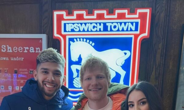 ¡Mirá vos! Julio Enciso y su novia se reunieron con Ed Sheeran