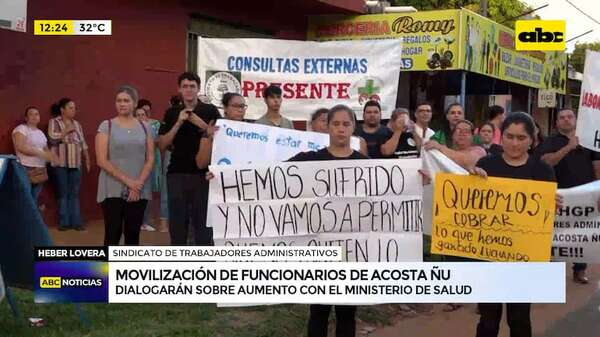 Funcionarios de hospital Acosta Ñu reclaman incremento salarial - ABC Noticias - ABC Color