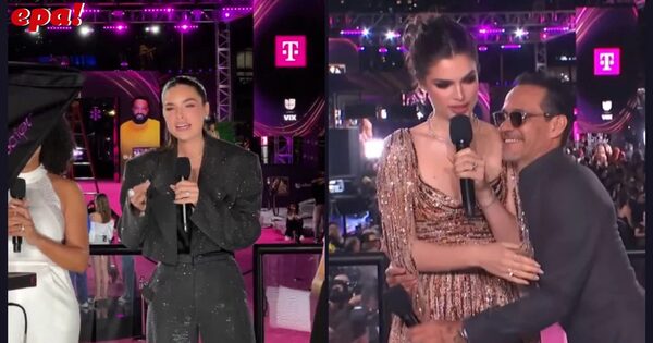 El regaño viral de Nadia Ferreira a Marc Anthony en plena alfombra roja