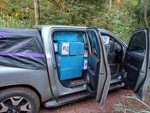 Interceptan convoy de vehículos e incautan más de 14 toneladas de marihuana en Canindeyú - .::Agencia IP::.