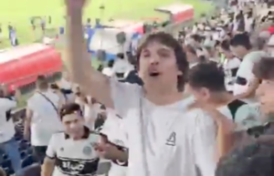 Versus / El festejo de Pablo Zeballos después del triunfo de Olimpia en el Superclásico