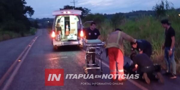 DOS MOTOCICLISTAS RESULTAN HERIDOS TRAS COLISIÓN EN CARLOS A. LÓPEZ