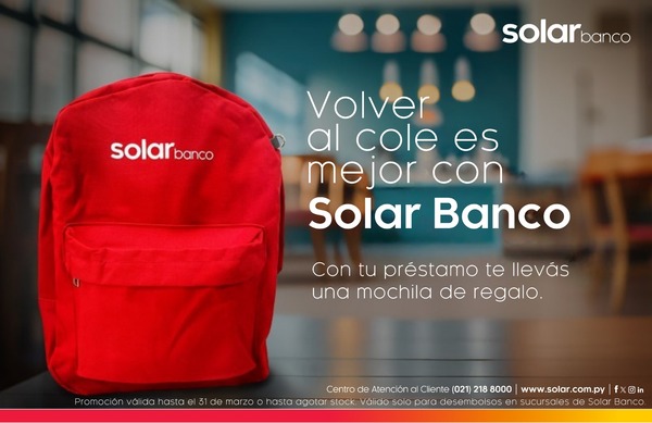 Solar Banco renueva su Imagen y tiene promociones convenientes para sus clientes para acompañar la vuelta a clases | Locales | 5Días