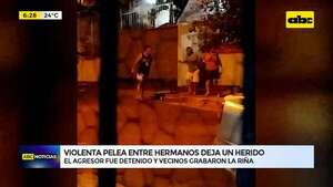 Video: Violenta pelea entre hermanos deja un herido   - ABC Noticias - ABC Color