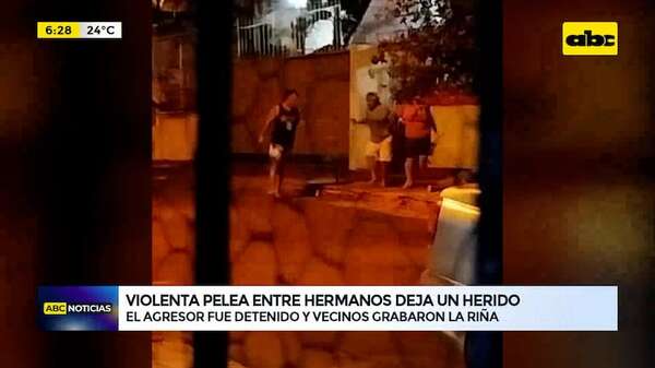 Video: Violenta pelea entre hermanos deja un herido - ABC Noticias - ABC Color