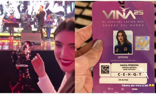 (VIDEO) Nadia Ferreira fue aplaudida en Viña del Mar como la “esposa de Marc Anthony”