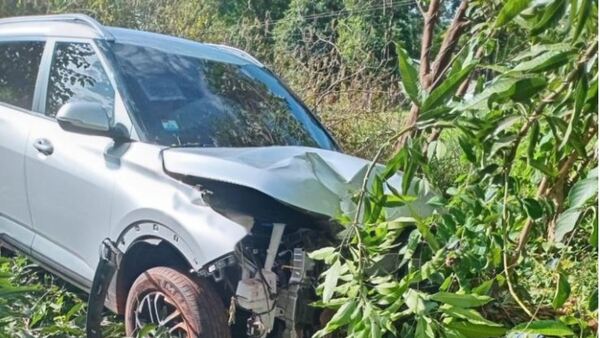 Chanchito causó accidente de auto donde iban una doña con sus cuatro hijos