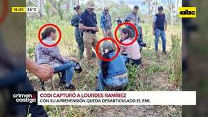 ¿Qué implica la captura de Lourdes Ramírez?: el EML queda desintegrado por completo - Crimen y castigo - ABC Color