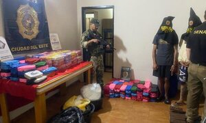 Detienen a dos traficantes e incautan 285 kilos de cocaína