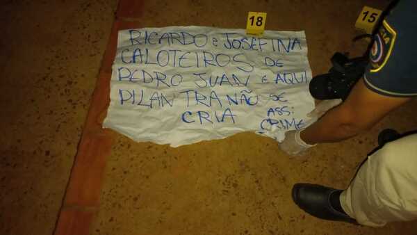 Amambay: Atacan a tiros casa de ex gobernador y dejan un panfleto