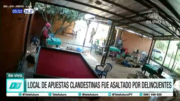Violento asalto a local clandestino de apuestas en Itauguá