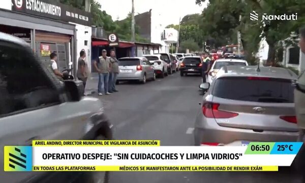 Sigue la “caza” de cuidacoches y limpiavidrios en Asunción