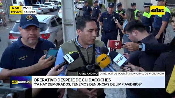 Video: Realizan operativo despeje de cuidacoches en Sajonia - ABC Noticias - ABC Color