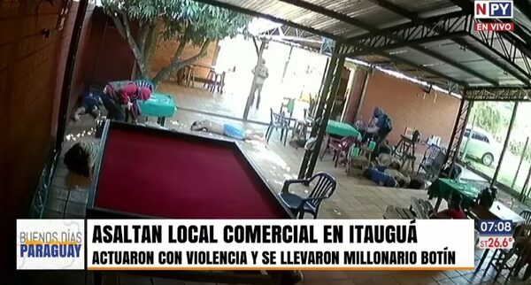 Violento asalto en Itauguá