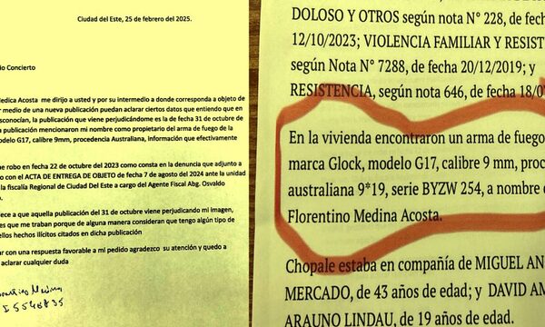 Arma encontrada en uno perativo había sido robada, y fue devuelta a su dueño
