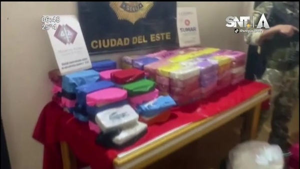 SENAD incauta 285 kilos de cocaína en Ciudad del Este - SNT