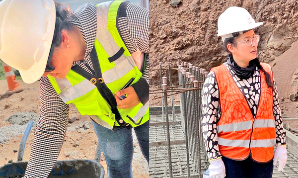 Mujeres forman parte de la obras del puente sobre el río Monday - La Clave