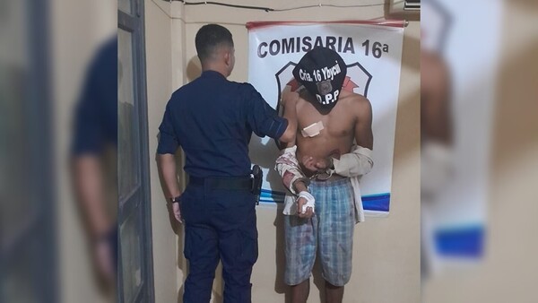 Ladrón intento escapar de la policía y se cortó vaipaite con vidrio