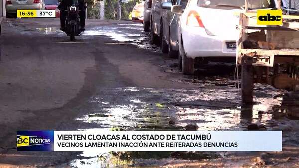 Tacumbú: vierten cloacas al costado de la cárcel a pesar de reiteradas denuncias de vecinos - ABC Noticias - ABC Color
