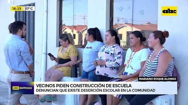 Video: vecinos de MRA piden construcción de escuela ante aumento de deserción escolar - ABC Noticias - ABC Color