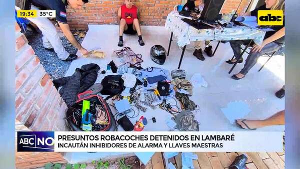 Detienen a presuntos robacoches en Lambaré: tenían en su poder inhibidores y llaves maestras - ABC Noticias - ABC Color