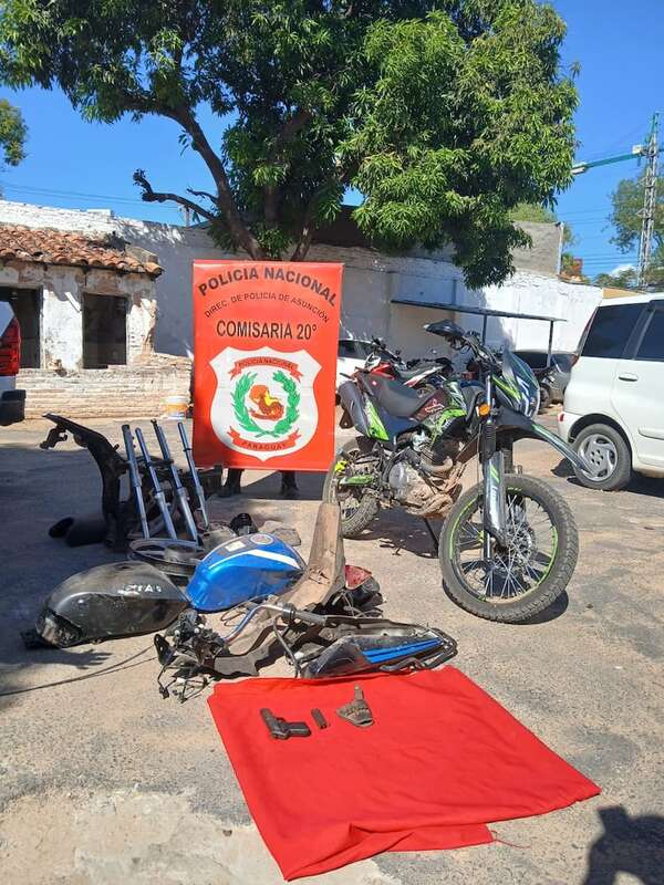 Policía detiene a un hombre y recupera partes de motocicletas robadas en Tablada Nueva - Policiales - ABC Color