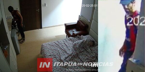 LADRÓN SE PASEÓ POR LA HABITACIÓN MIENTRAS LA VÍCTIMA DORMÍA