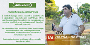 CARMEN DEL PNÁ: AVANZAN GESTIONES PARA LA ADJUDICACIÓN DE TERRENOS MUNICIPALES