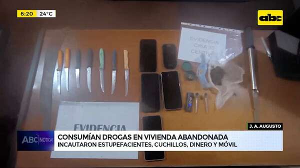 Video: Consumían drogas en vivienda abandonada - ABC Noticias - ABC Color