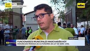 Video: Funcionarios municipales denuncian pérdida de autonomía en Ley de Servicio Civil - ABC Noticias - ABC Color