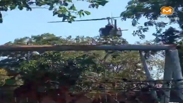 Helicóptero presidencial provoca caída de muralla en Yaguarón