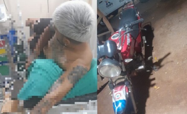 Huyó de policías y luego apareció baleado en centro de salud