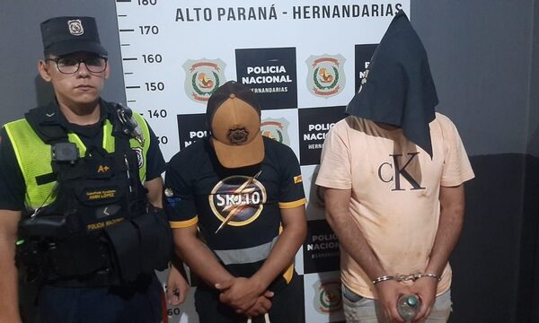 Detienen a dos personas por hurto agravado en Hernandarias