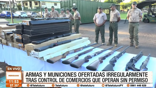 Armas y municiones ofertadas irregularmente