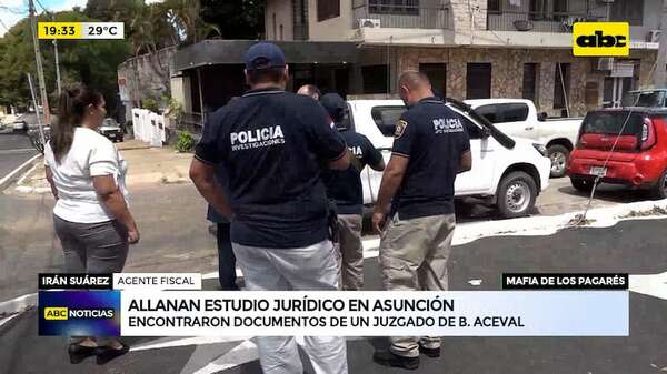 “Mafia de los pagarés”: allanan estudio jurídico en Asunción y suspenden a juezas involucradas - ABC Noticias - ABC Color