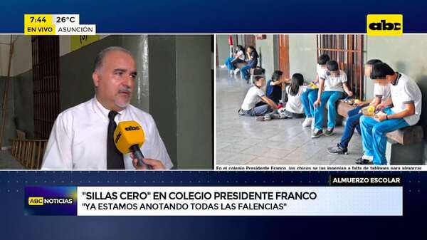 “Sillas Cero”: estudiantes de colegio capitalino deben almorzar en el piso por falta de muebles - ABC Noticias - ABC Color