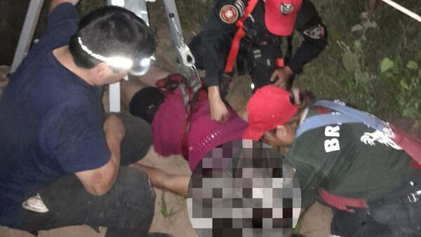 Doña cayó en un pozo de 5 metros en Villarrica
